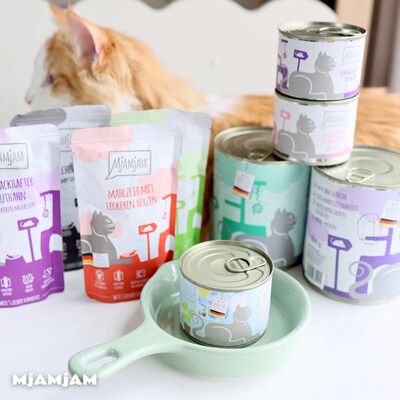 德国MjAMjAM猫mj盖饭菲力主食鲜肉无谷猫罐头袋鼠餐包湿粮低敏