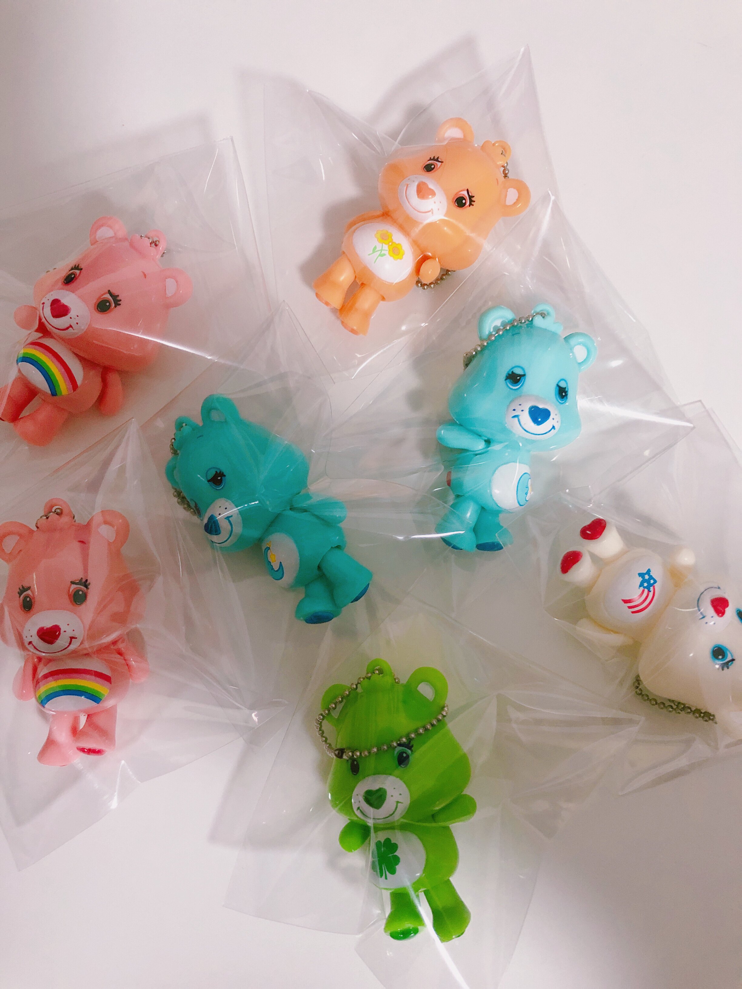 动漫周边 日本昭和玩具  carebears 树脂挂件合集1