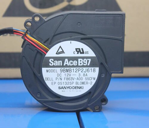 9BMB12P2J618 三洋 12V 3.8A 9733 9CM超大风量抽风烧烤抽风风扇