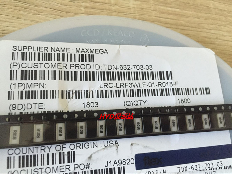 LRC-LRF3WLF-01-R018-F 贴片反极4脚电阻 1225-R018 0.018R 1% 3W