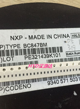 BC847BM,315 NXP贴片双极结型晶体管TRANS GP TAPE-7 45V 0.1A
