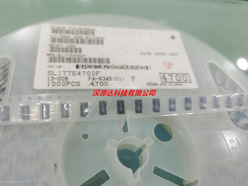 SL1TTE4700F KOA贴片1W传感电阻 2512-470R 470欧 1% 75PPM 1W