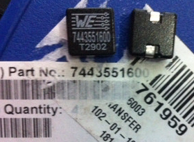 7443551600 6UH 14A 13X13X6MM WURTH 贴片扁铜线圈大电流电感