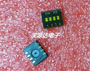 DSHP04TJGER CHS-04TA 贴片4位拨码开关 内贴脚 SMD-4脚 KE原装