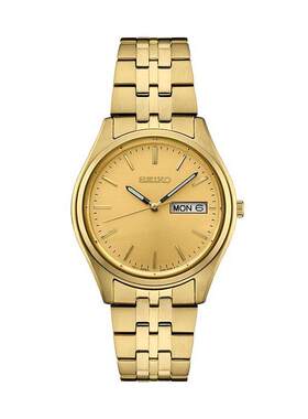 日本代购Seiko/精工男士手表日韩腕表日历防水钢带间金商务通勤