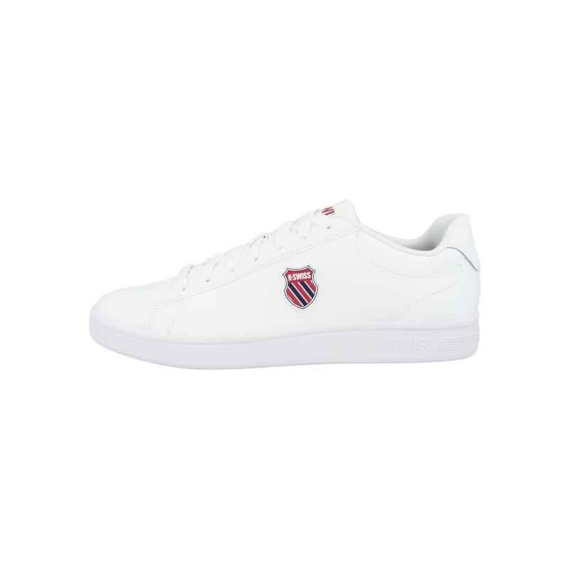 K·SWISS/盖世威男士休闲圆头低帮防滑网球帆布鞋白色拼接运动鞋