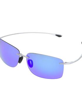 代购MauiJim女士太阳镜偏光防紫外线抗蓝光轻量无框金属矩形