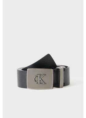 海外代购Calvin Klein/凯文克莱男士皮带板扣固定百搭修饰黑色