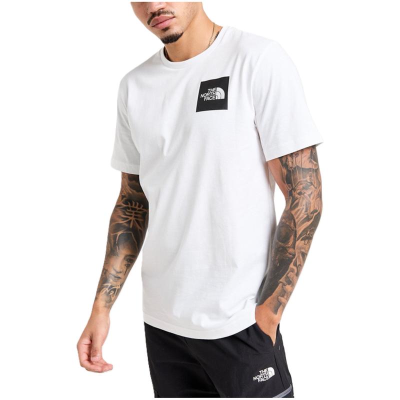 THE NORTH FACE/北面运动T恤休闲透气短袖男款白色印花修身设计