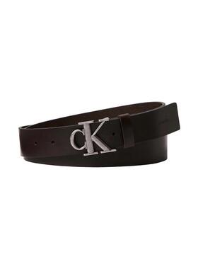海外代购Calvin Klein/凯文克莱男士腰带针扣可调节深棕色