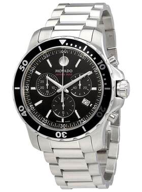 海外代购Movado/摩凡陀男士手表瑞士腕表计时码表日历显示不锈钢