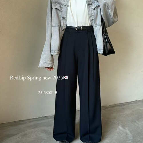 高腰百搭显瘦拖地裤窄版