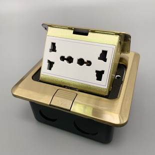 四通松日弹起弹跳式六孔地插 多功能二位三孔6孔通用地面地板插