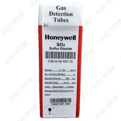 霍尼韦尔二氧化硫气体检测管Honeywell测毒管sulfur dioxide