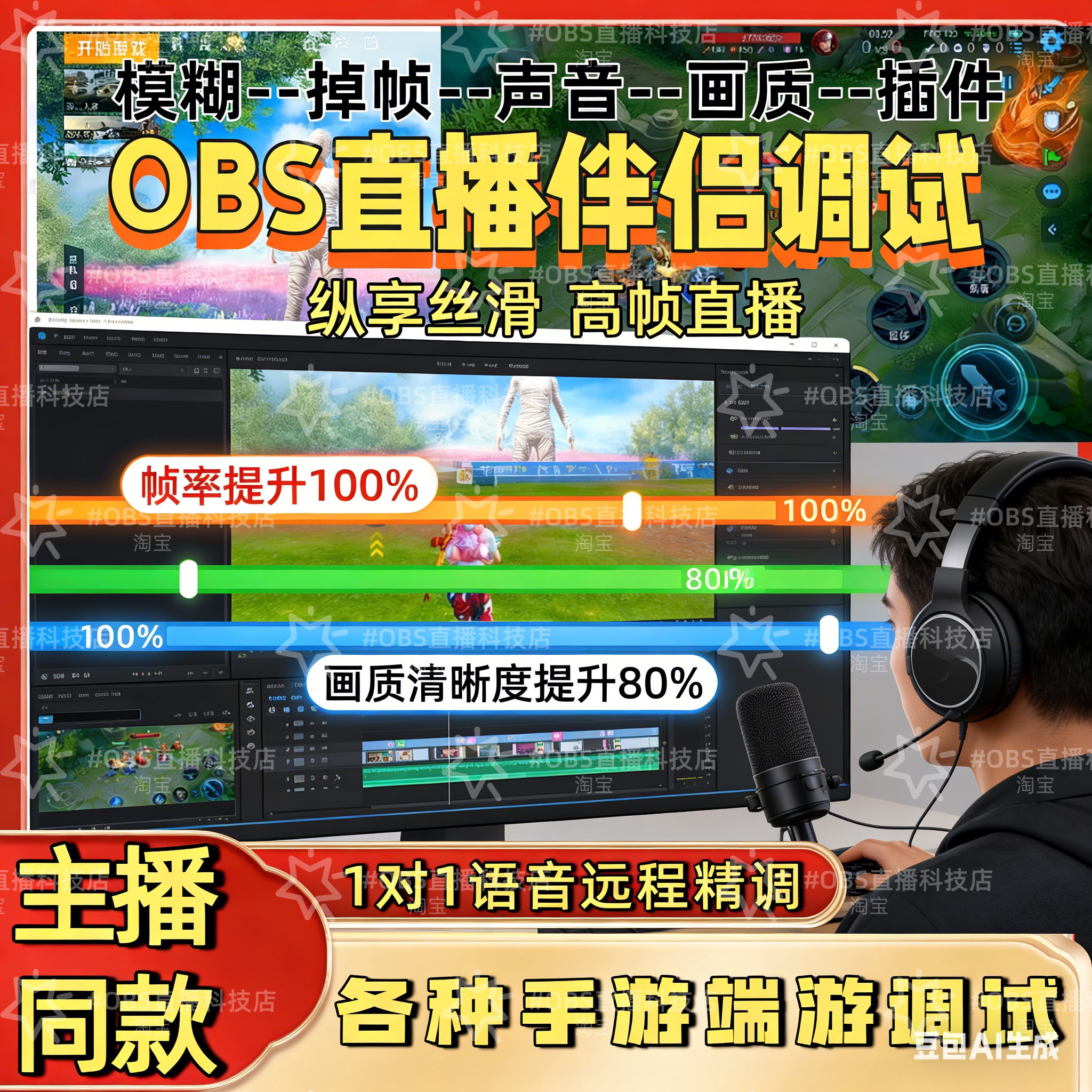 OBS游戏滤镜调试吃鸡和平永劫三角洲Lut滤镜超清高帧直播伴侣调试