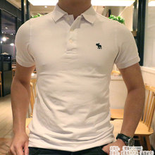 清货特价包邮青年商务休闲美国af 翻领短袖T恤夏季纯棉修身polo衫