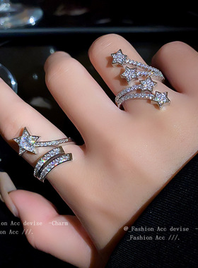 电镀开口戒指真金简约女