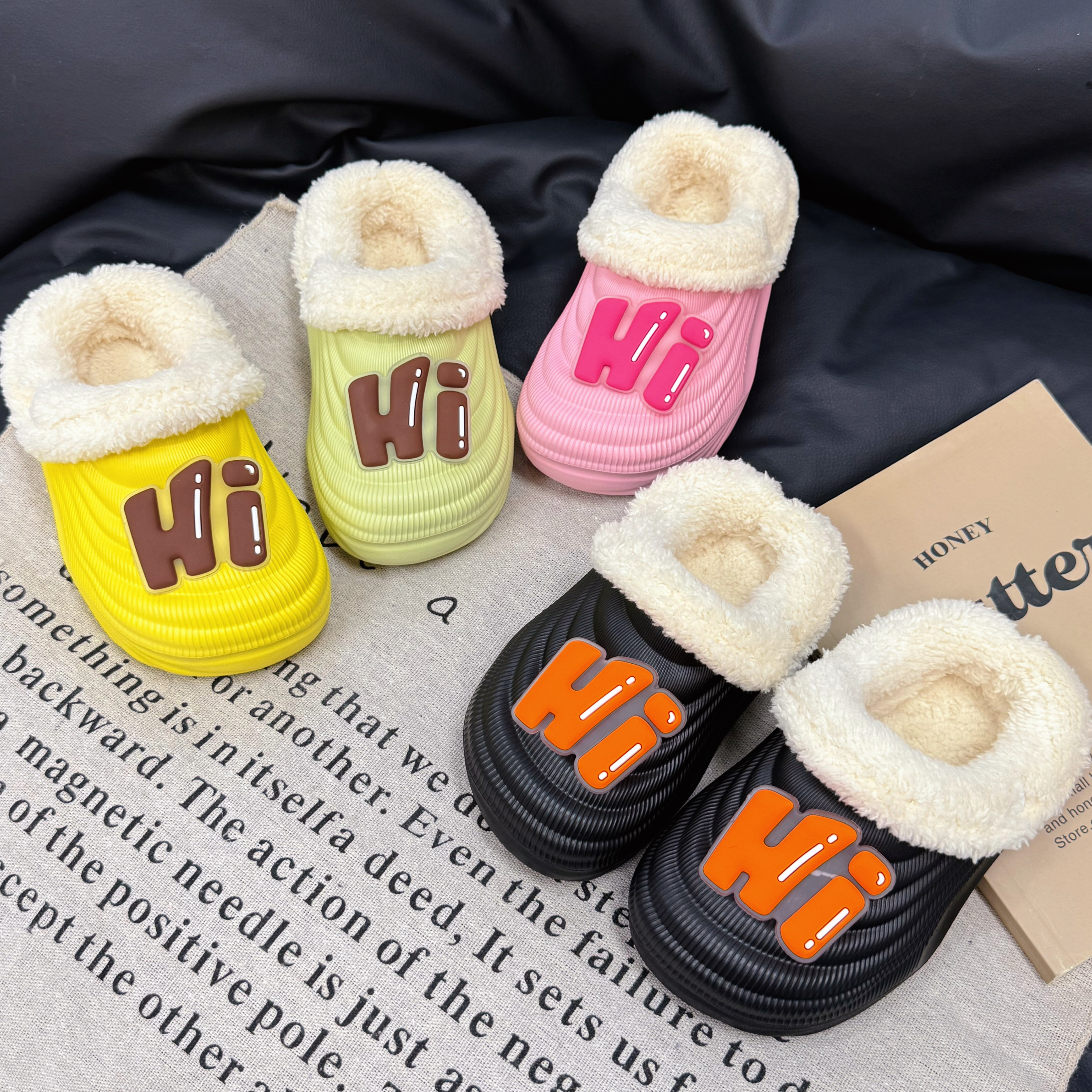 儿童拖鞋EVA冬季保暖家居鞋室内男女童防水棉拖鞋防滑外穿厚棉鞋