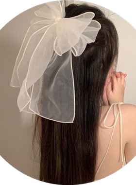 网纱大蝴蝶结头饰玉都遇仙女