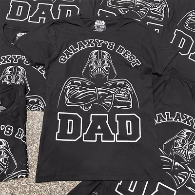 次品处理 圆领短袖 潮流星战达斯维达DAD印花半袖oversize宽松T恤