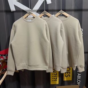 男 空气层宽松运动上衣长袖 外单快时尚 潮流套头休闲圆领卫衣秋冬款