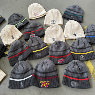 瓜皮毛线帽秋冬季时尚冬帽保暖刺绣帽子男寸头帽冷帽百搭针织帽