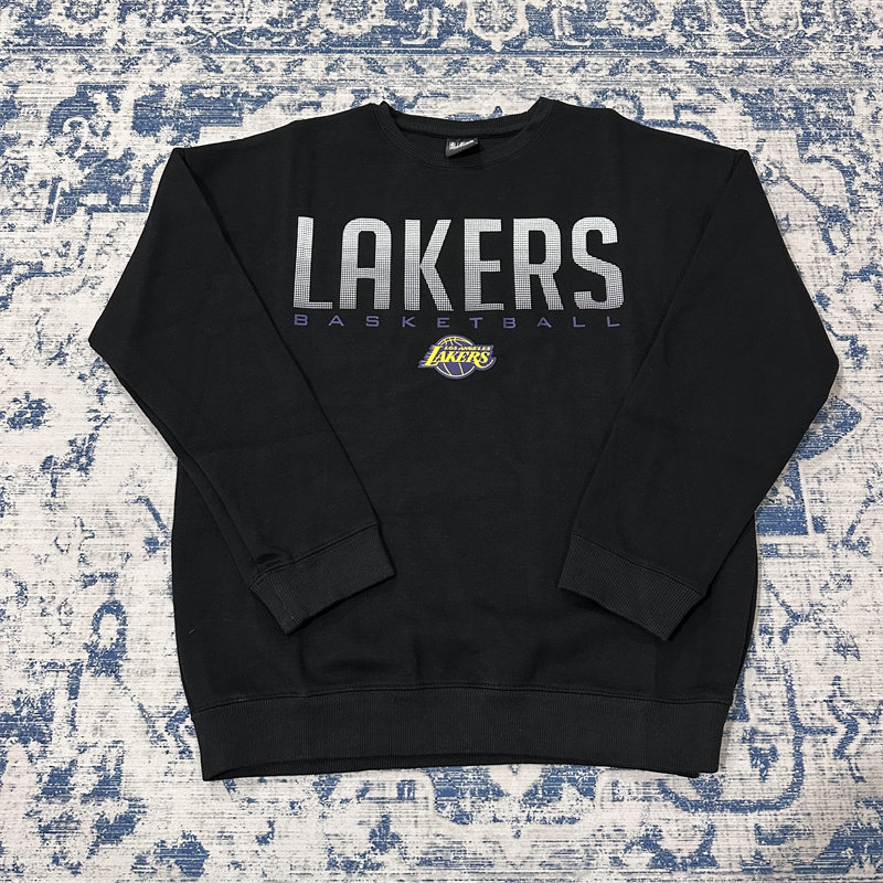 美式篮球湖人印花重磅长袖t恤男春秋季潮宽松卫衣运动休闲打底衫,运动服/休闲服装,运动T恤,淘宝优惠券,粉丝福利购,淘宝优惠卷