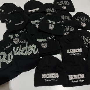 秋冬西海岸突袭者刺绣提花针织毛线帽子保暖百搭美式护耳冷帽潮流