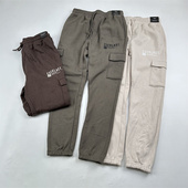 长裤 美单everlast裤 裤 运动裤 子男秋冬加绒宽松束脚卫裤 多口袋工装