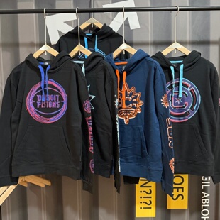 外贸单春秋款薄绒跑步篮球运动连帽卫衣男美式休闲印花连帽上衣
