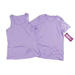 女款 田径跑步马拉松运动衣吸湿速干透气瑜伽背心 T恤 网布拼接短袖