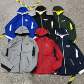 美式 连帽拉链加绒速干透气排汗长袖 运动卫衣刺绣 秋冬款 男装