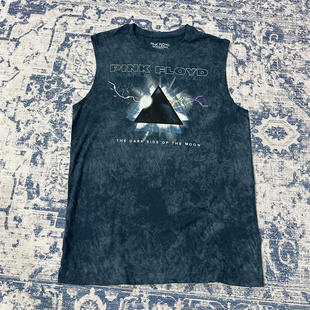 休闲夏季 坎肩复古做旧美式 汗背心 FLOYD乐队扎染水洗潮流无袖 PINK