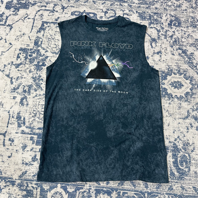 PINK FLOYD乐队扎染水洗潮流无袖坎肩复古做旧美式休闲夏季汗背心