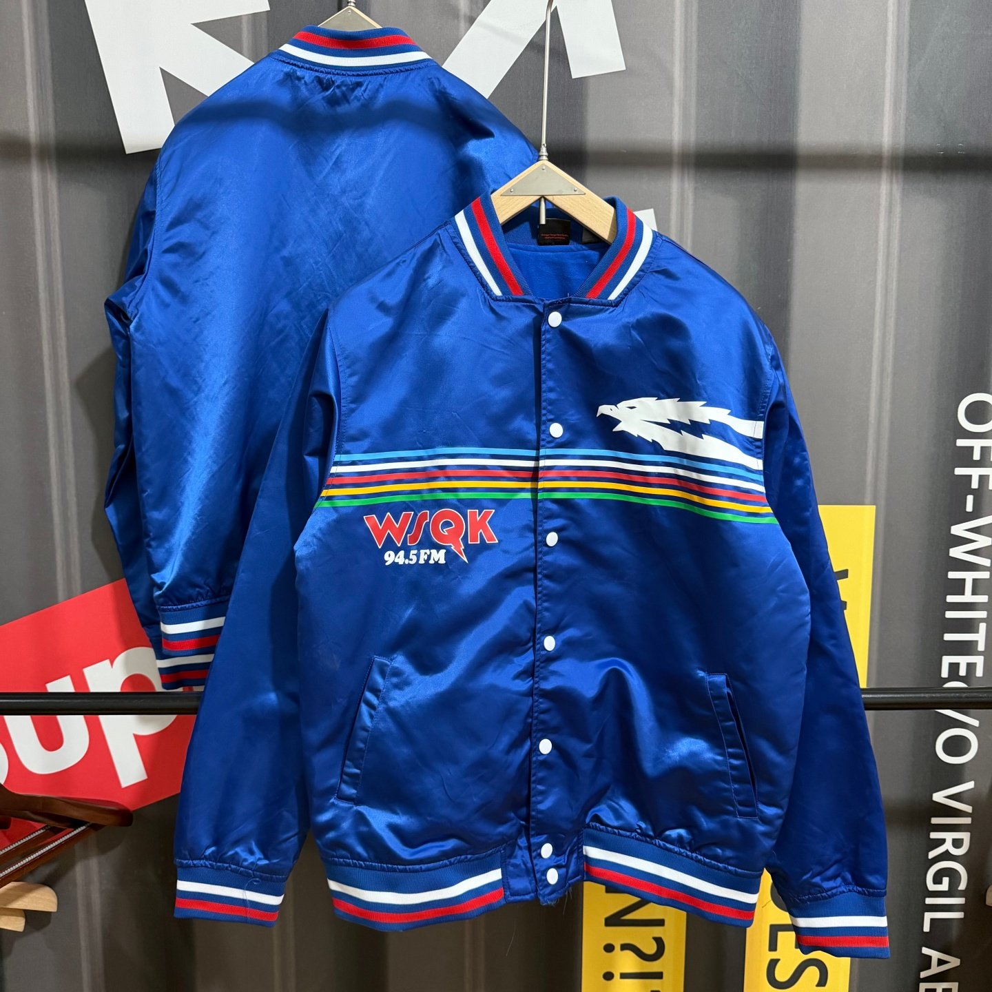 怪奇物语第五季霍金斯广播电台WSQK春秋冬款棒球衫夹克美式外套,运动服/休闲服装,棒球服,淘宝优惠券,粉丝福利购,淘宝优惠卷