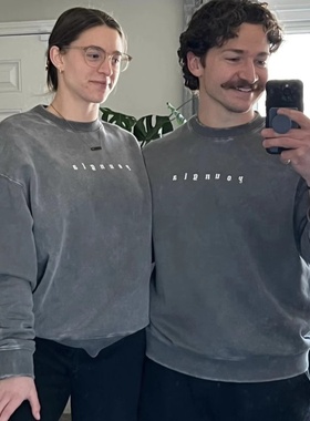 次品处理 YLA春秋训练健美健身休闲保暖毛圈宽松大码卫衣套头衫