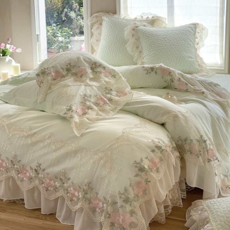 法式浪漫少女心全棉长绒棉四件套