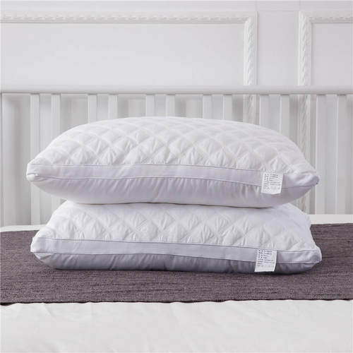 一对装全棉方格羽丝绒宿舍枕头