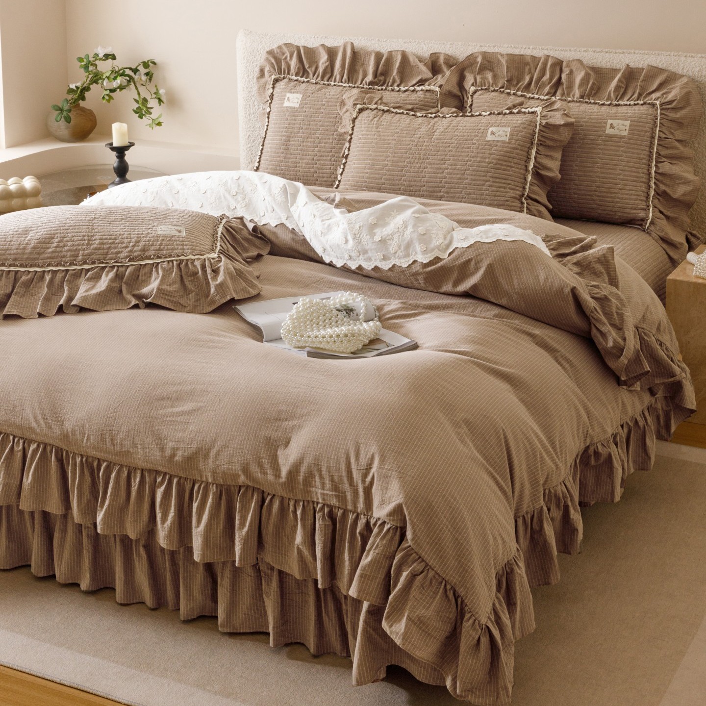 法式公主风全棉水洗棉四件套