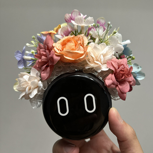 问界蔚来簪花nomi帽子装 饰创意糯米帽子ES6ES8EC6车内饰摆件