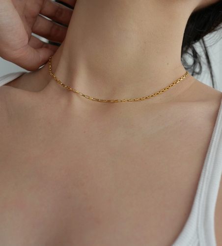 细节金项链钛钢不掉色回形女项链