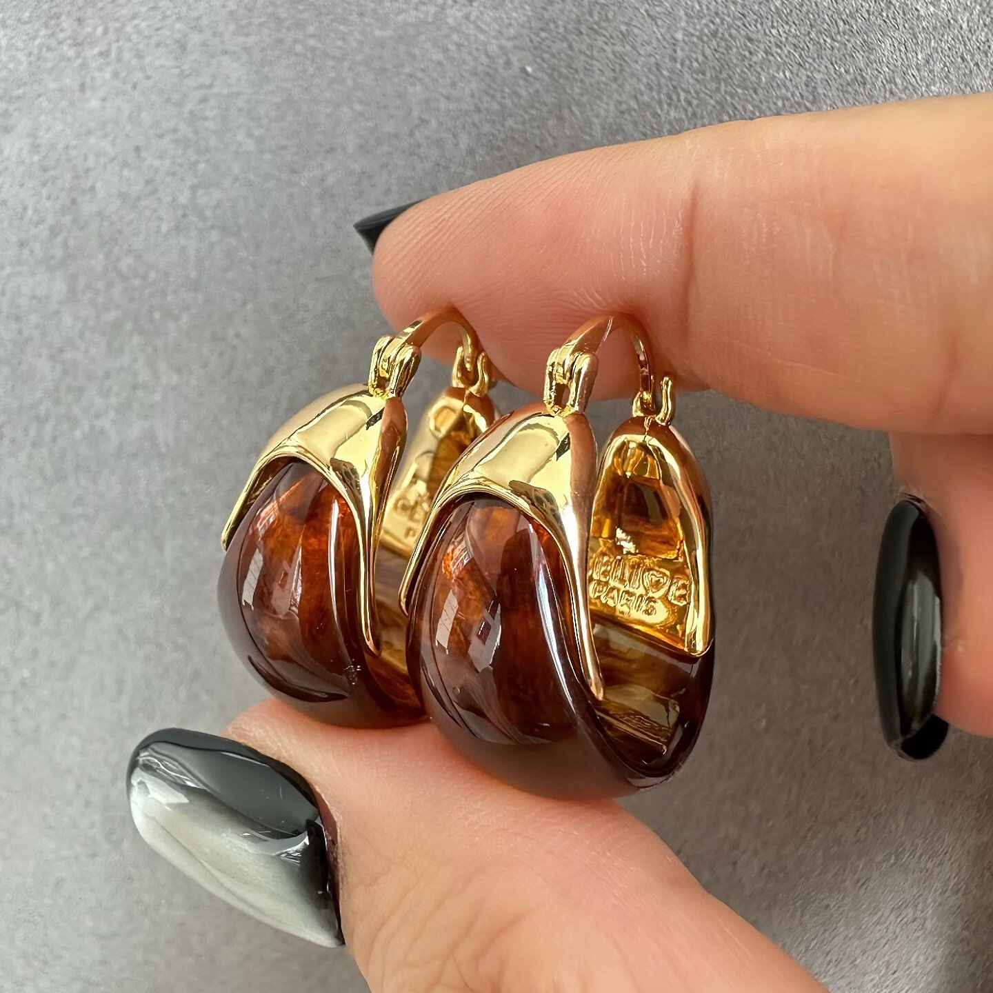 耳饰秋冬新款爆款法式琥珀色耳环轻奢高级感欧美复古咖色耳扣女,饰品/流行首饰/时尚饰品新,耳环,淘宝优惠券,粉丝福利购,淘宝优惠卷