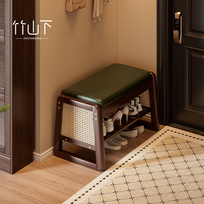 实木换鞋凳家用门口小户型进门收纳穿鞋凳入户鞋柜一体可坐储物箱