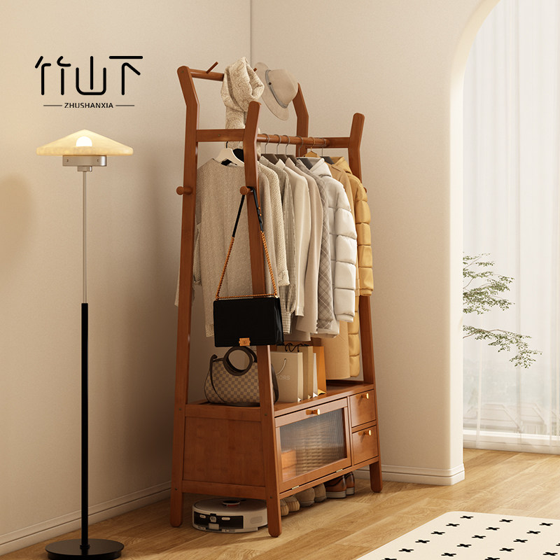 挂衣架卧室落地家用入户置物架
