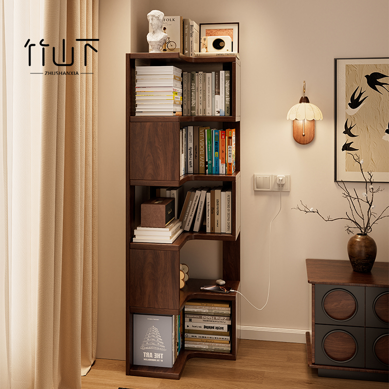 【实木多层转角书架】