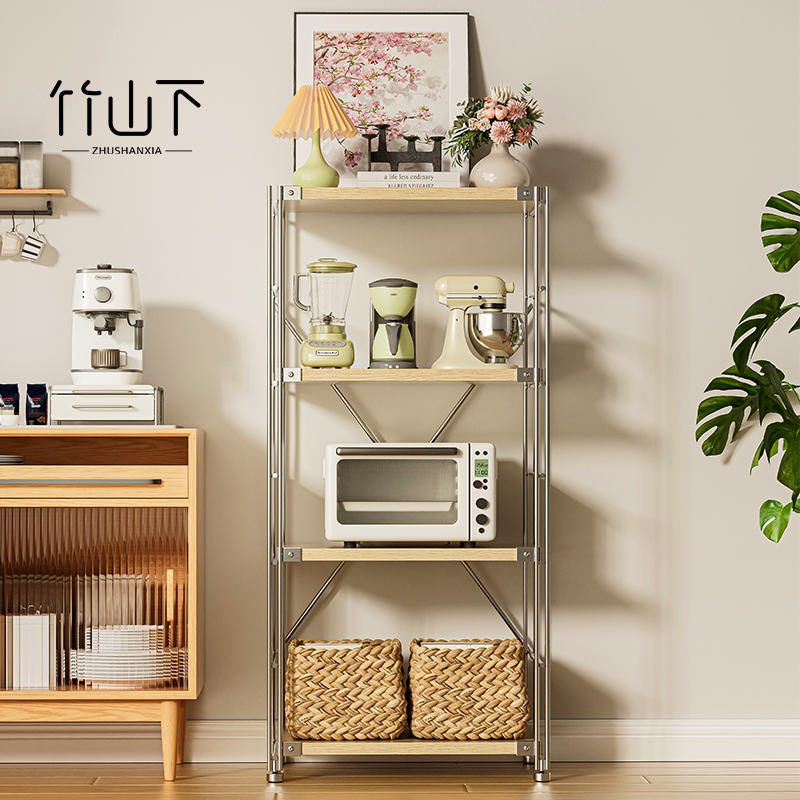 厨房置物架多功能微波炉收纳碗柜