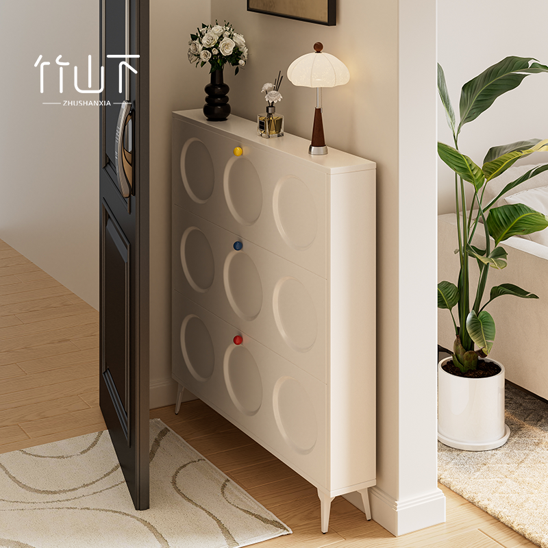 鞋架小窄门口多层家用超薄鞋柜法式门后翻斗防尘楼道入户门玄关柜,住宅家具,鞋架,淘宝优惠券,粉丝福利购,淘宝优惠卷