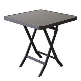 可折叠桌子不锈钢餐桌简易家用小户型吃饭小方桌圆桌摆摊阳台茶几