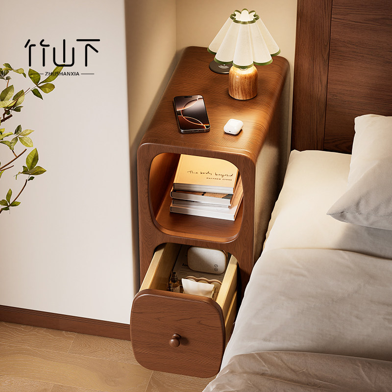 实木超窄床头柜迷你小型夹缝卧室家用床头边柜20cm多功能收纳柜子,住宅家具,床头柜,淘宝优惠券,粉丝福利购,淘宝优惠卷