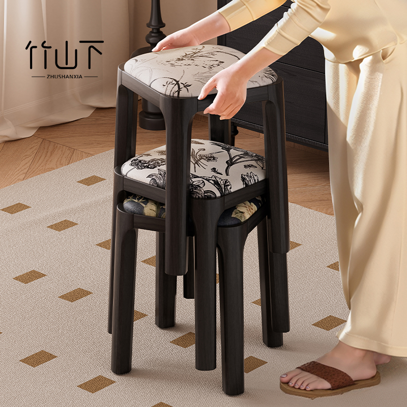 【国际FSC认证】实木可叠放餐椅